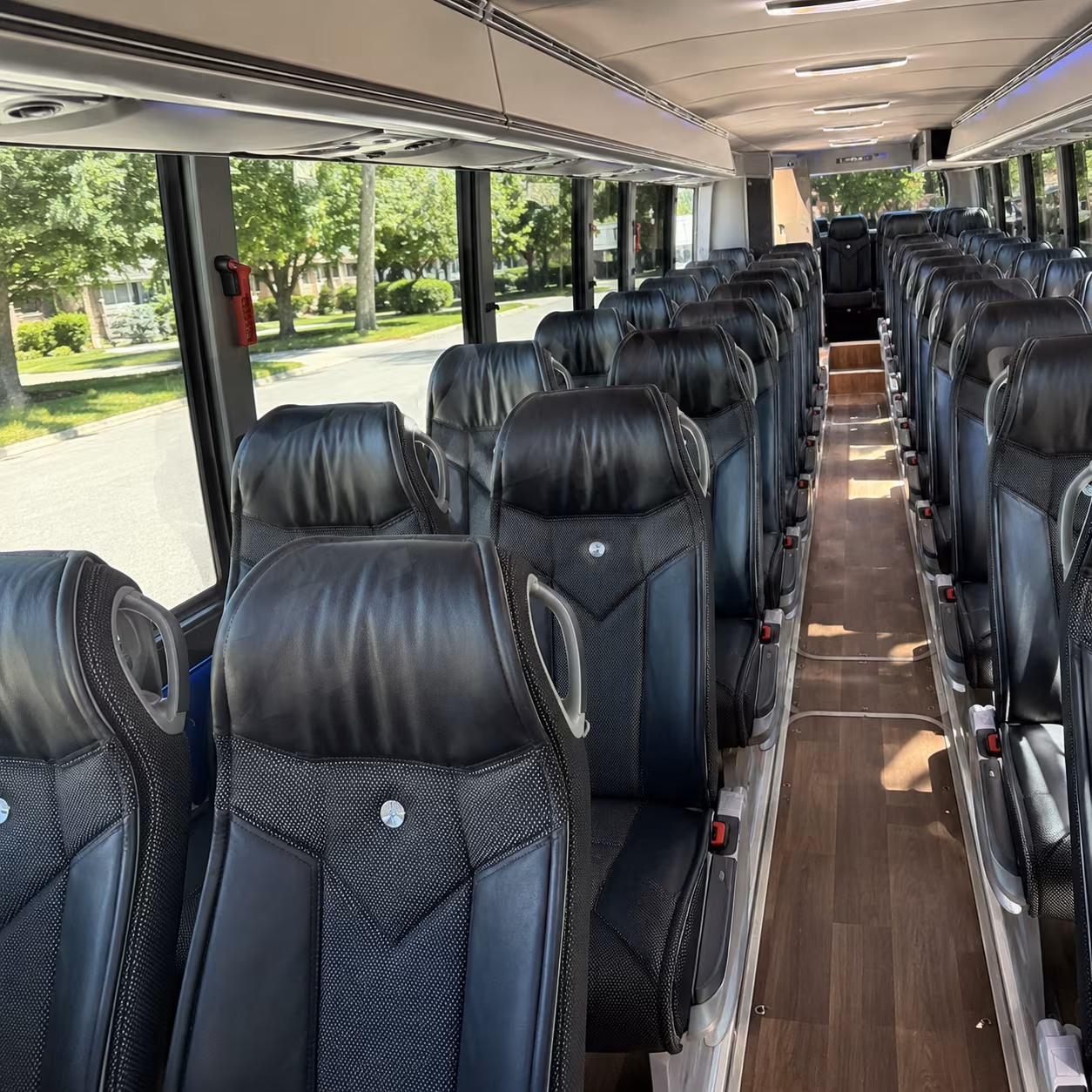 sunnyvale 40 passenger charter bus inside