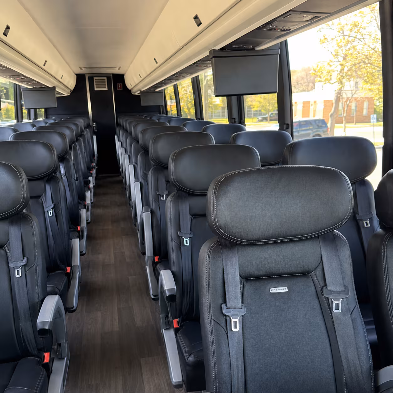 sunnyvale 45 passenger charter bus inside