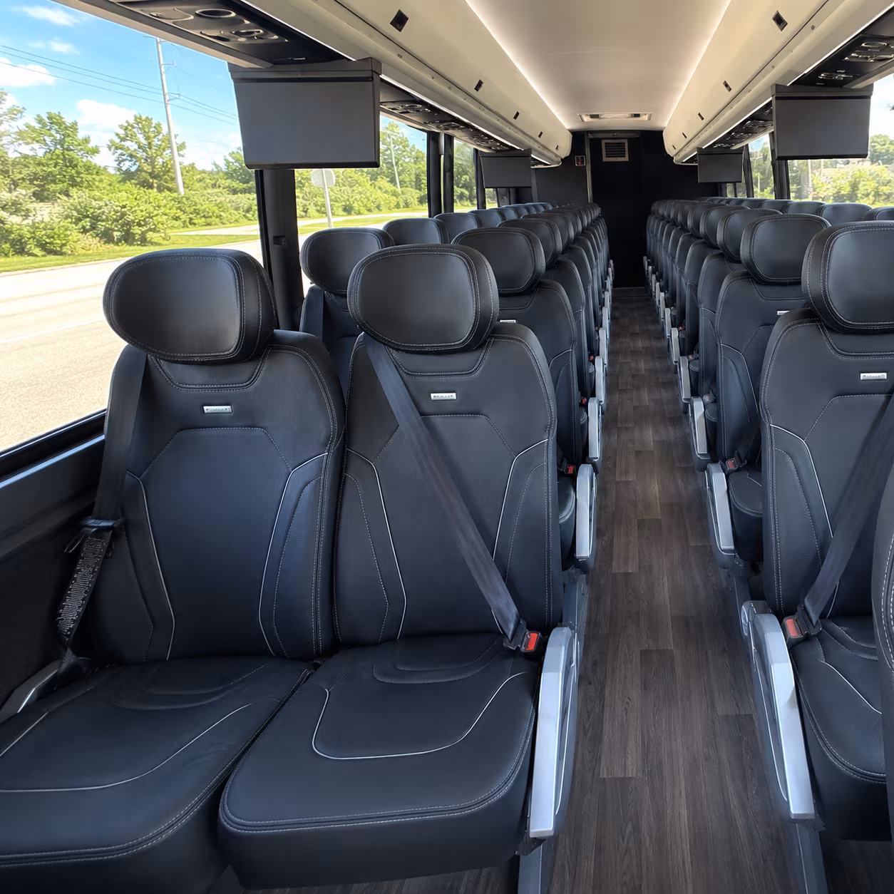 sunnyvale 47 passenger charter bus inside