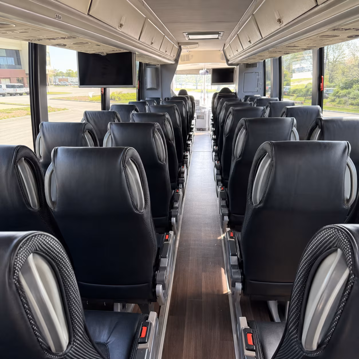 sunnyvale 56 passenger charter bus inside